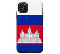 Drapeau du Cambodge - Cœur fière du Patrimoine - Fête Nationale Coque pour iPhone 11 Pro Max