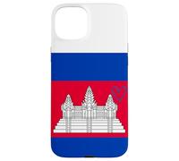 Drapeau du Cambodge - Cœur fière du Patrimoine - Fête Nationale Coque pour iPhone 15 Plus