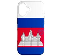 Drapeau du Cambodge - Cœur fière du Patrimoine - Fête Nationale Coque pour iPhone 16