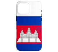 Drapeau du Cambodge - Cœur fière du Patrimoine - Fête Nationale Coque pour iPhone 16 Pro Max