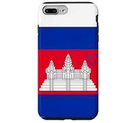 Drapeau du Cambodge - Cœur fière du Patrimoine - Fête Nationale Coque pour iPhone 7 Plus/8 Plus