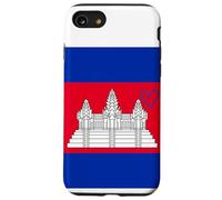 Drapeau du Cambodge - Cœur fière du Patrimoine - Fête Nationale Coque pour iPhone SE (2020) / 7/8
