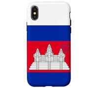 Drapeau du Cambodge - Cœur fière du Patrimoine - Fête Nationale Coque pour iPhone X/XS