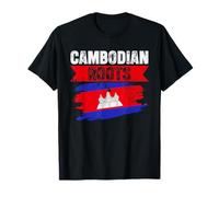 Drapeau du Cambodge USA Couleurs Pride Heritage Khmer Pride T-Shirt