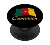 Drapeau du Cameroun Afrique Hommes Femmes Enfants Cameroun PopSockets PopGrip Adhésif