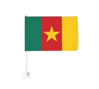 Drapeau du Cameroun de 30,5 x 45,7 cm - Drapeau double face pour fenêtre de voiture avec impression résistante à la décoloration, drapeau de décoration automobile de qualité supérieure pour événements