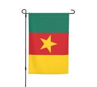 Drapeau du Cameroun double face - 30,5 x 45,7 cm - Décoration d'extérieur - Impression intégrale résistante à la décoloration - Bannière décorative saisonnière pour terrasse, pelouse