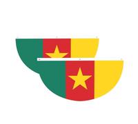 Drapeau du Cameroun en demi-cercle à suspendre pour l'extérieur