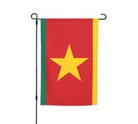 Drapeau du Cameroun imprimé drapeau de jardin 30,5 x 45,7 cm - Drapeau saisonnier double face pour extérieur, cour, porche, décoration de vacances