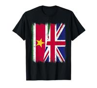 Drapeau du Cameroun UK Heritage Camerounais Britannique T-Shirt