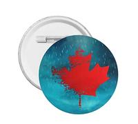 Drapeau du Canada Broche Badge Rond Bouton Pin pour décorer Chapeau Chemise Vêtements Sac Accessoires S