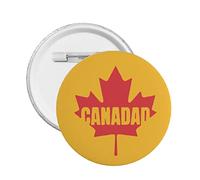 Drapeau du Canada Broche Badge Rond Bouton Pin pour décorer Chapeau Chemise Vêtements Sac Accessoires M
