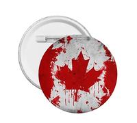 Drapeau du Canada Broche Badge Rond Bouton Pin pour décorer Chapeau Chemise Vêtements Sac Accessoires S