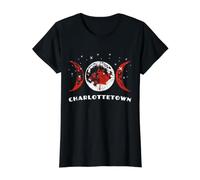 Drapeau du Canada de Charlottetown T-Shirt Graphique avec Valeur, Femme, Noir, M