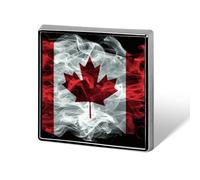 Drapeau du Canada de style fumé, jolie épingle à cravate, broche carrée, badge, cadeaux pour hommes et femmes, chapeau, vêtements, accessoires