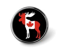 Drapeau du Canada Élan Fantaisie Pin's Broche Insigne Cravate Bijoux Décor pour Chapeaux Vestes Chemises