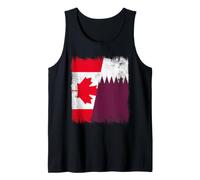 Drapeau du Canada et du Qatar | Canadian Qatari Roots Débardeur