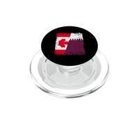 Drapeau du Canada et du Qatar | Canadian Qatari Roots PopSockets PopGrip pour MagSafe