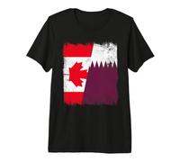 Drapeau du Canada et du Qatar | Canadian Qatari Roots T-Shirt Haut de Gamme