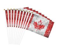 Drapeau du Canada léger à main double face pour fête, défilé, décoration d'intérieur, célébrations