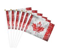 Drapeau du Canada léger à main double face pour fête, défilé, décoration d'intérieur, célébrations