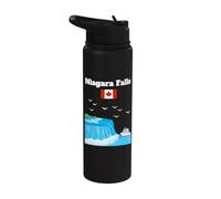 Drapeau du Canada pour amoureux des chutes du Niagara Stainless Steel Insulated Water Bottle