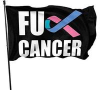Drapeau du cancer de la thyroïde Fuck 0,9 x 1,5 m Impression sur un côté Bannière de drapeau de famille de bienvenue