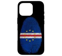 Drapeau du Cap Verde avec Empreintes digitales dans Mon ADN - Cadeau pour Cabo Verdean Coque pour iPhone 16 Pro