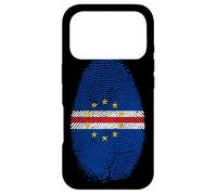 Drapeau du Cap Verde avec Empreintes digitales dans Mon ADN - Cadeau pour Cabo Verdean Coque pour iPhone 17 Pro