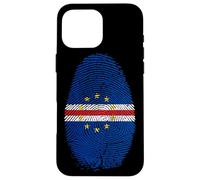 Drapeau du Cap Verde avec Empreintes digitales dans Mon ADN - Cadeau pour Cabo Verdean Coque pour iPhone 16 Pro Max