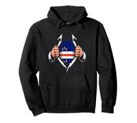 Drapeau du Cap-Vert Graphique déchiré Fierté Cap-Verdienne Sweat à Capuche