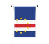 Drapeau du Cap-Vert imprimé double face - Bannière de vacances à suspendre pour décoration de cour 31,8 x 45,7 cm