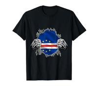 Drapeau du Cap-Vert Super Cap-Vert Heritage Racines du Cap-Vert T-Shirt Graphique avec Valeur