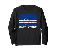 Drapeau du Cap-Vert Vieilli pour Hommes, Femmes, Enfants Cap-Verdien Manche Longue
