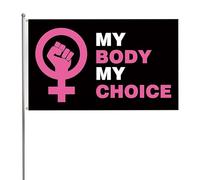 Drapeau Du Chantier Féministe - Support De Bannière De La Décoration Du Féminisme | Mon Corps Mon Drapeau Au Choix, 3 X 5 Pieds De Droits De Jardin Drapeau, Bannière De La Dec