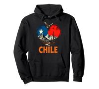 Drapeau du Chili Andes en forme de cœur Sweat à Capuche