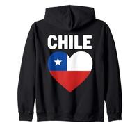 Drapeau du Chili en Forme de cœur Sweat à Capuche