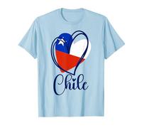 Drapeau du Chili Patriotique avec Motif cœur Mignon pour Filles et Enfants T-Shirt