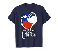 Drapeau du Chili Patriotique avec Motif cœur Mignon pour Filles et Enfants T-Shirt