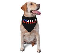 Drapeau du Chili, Texte Chilien, Art des Mots Bandana Chien Mode Écharpe pour Chien Doux Foulard Triangulaire Chiens pour Chat Quotidien Animal De Compagnie