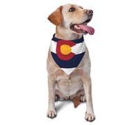 Drapeau du Colorado Bandanas Chien Chats Ajustable Écharpe Triangulaire Doux Et Confortable Triangle pour Chiens Petite, Moyenne Et Grande Taille