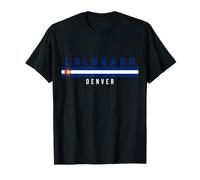 Drapeau du Colorado, Colorado - Denver en lettres majuscules T-Shirt