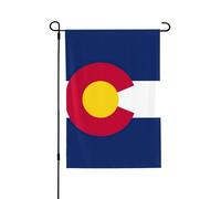 Drapeau du Colorado double face résistant aux intempéries 71 x 102 cm, bannière décorative saisonnière pour jardin, cour et porche