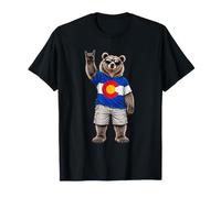 Drapeau du Colorado - Ours - Nature - Aventure - Montagne T-Shirt