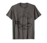 Drapeau du Colorado Rocky Mountain Vintage Nature Lover T-Shirt