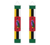 Drapeau du Commonwealth de la Dominique - Décoration de fête de remise de diplôme - Bannière de bienvenue pour intérieur et extérieur
