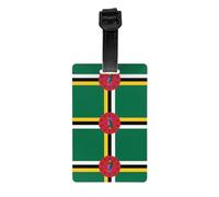 Drapeau du Commonwealth de la Dominique Mallette Amovible Sac de Golf Étiquette de Confidentialité Sac d'école Enfant Étiquette Sac de Sport Étiquette de Bagage Voyage
