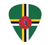 Drapeau du Commonwealth de la Dominique - Médiators élégants et durables - Trois types de médiators fins, moyens et lourds (12 pièces) - Convient pour guitare, basse, guitare électrique, ukulélé,