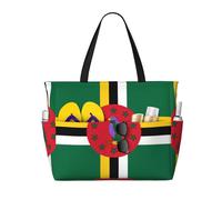Drapeau du Commonwealth de la Dominique Sac de voyage multifonctionnel plage sac de voyage multi-poches design à la mode adapté à divers lieux de plein air