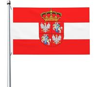 Drapeau du Commonwealth polonais-lituanien 90 x 150 cm, résistant aux UV, bannière saisonnière avec œillets en laiton pour extérieur et intérieur